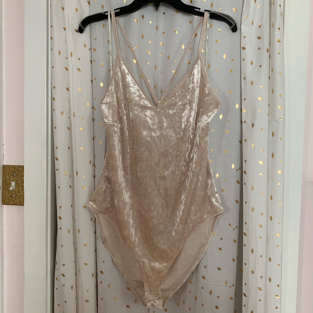 F21+ Velour Bodysuit